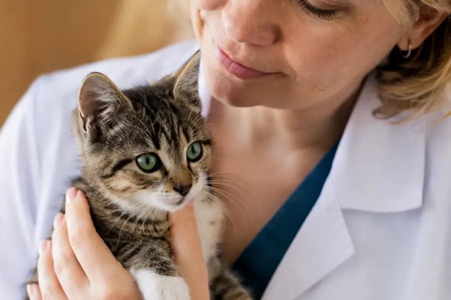 Aplicação de vacina em um pet